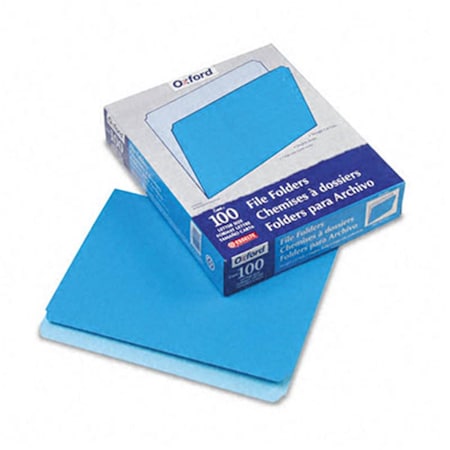 Pendaflex Two-Tone File Folders- Straight Cut- Top Tab- Letter- Blue/Light Blue- 100/Box PE31792